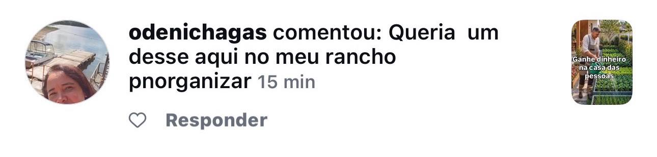 Comentário pedindo um pomarista para um rancho