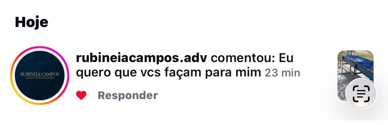 Comentário pedindo para a equipe fazer o serviço